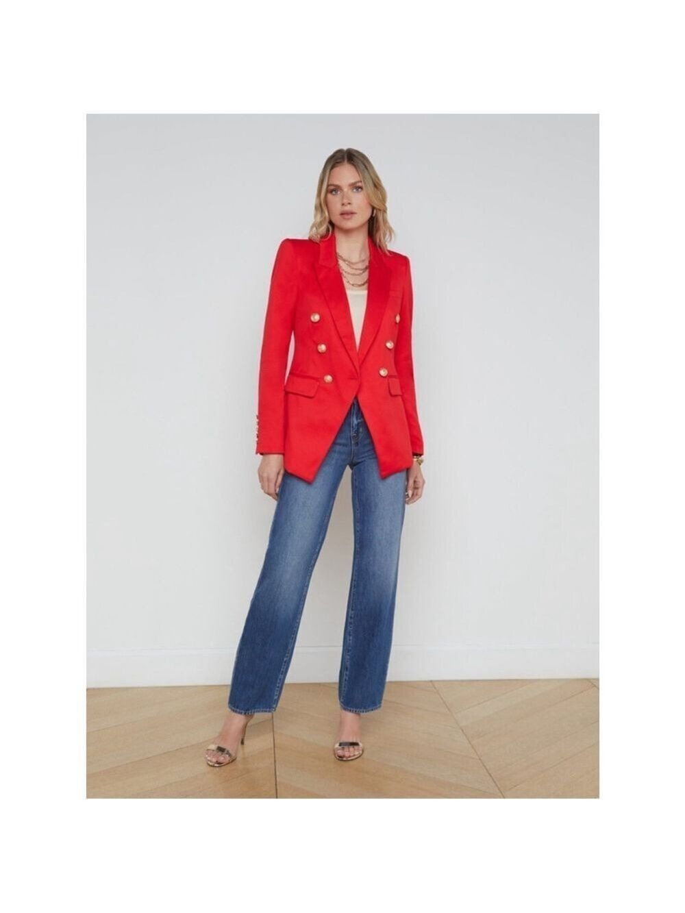 Women's L'AGENCE Blazer Size 0 Red - Picture 3 of 12